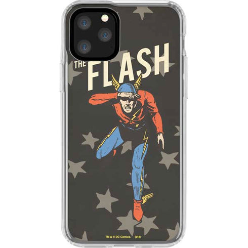 DC Comics The Flash Retro Action Pose iPhone 11 Pro Clear Case