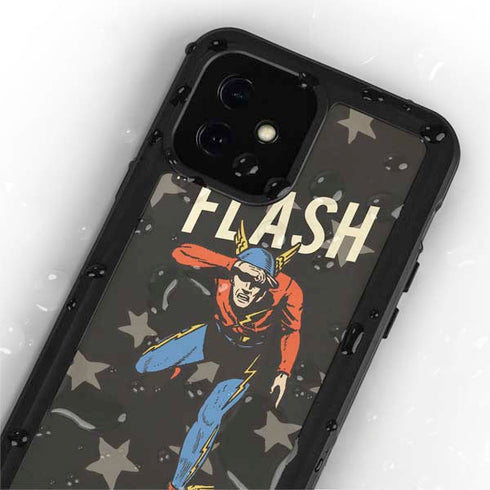 DC Comics The Flash Retro Action Pose iPhone 12 Waterproof Case