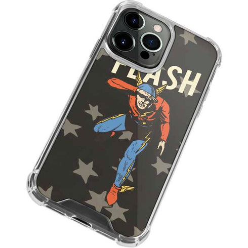 DC Comics The Flash Retro Action Pose iPhone 13 Pro Max Clear Case