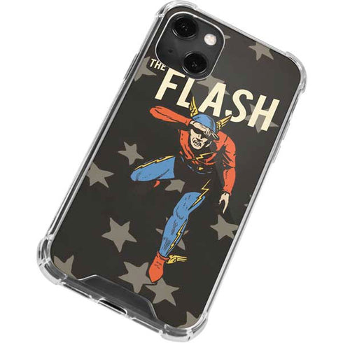 DC Comics The Flash Retro Action Pose iPhone 14 Plus Clear Case