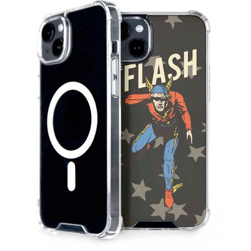 DC Comics The Flash Retro Action Pose iPhone 15 Plus MagSafe Case