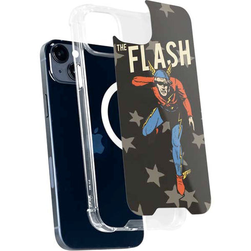 DC Comics The Flash Retro Action Pose iPhone 15 Plus MagSafe Case