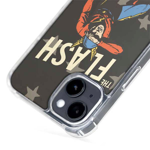 DC Comics The Flash Retro Action Pose iPhone 15 Plus MagSafe Case