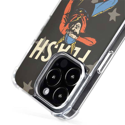 DC Comics The Flash Retro Action Pose iPhone 15 Pro MagSafe Case