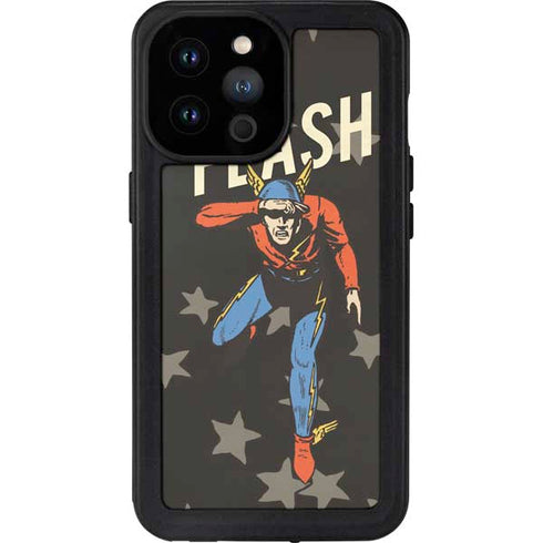 DC Comics The Flash Retro Action Pose iPhone 14 Pro Max Waterproof Case