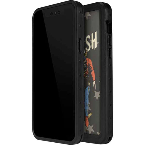 DC Comics The Flash Retro Action Pose iPhone 14 Pro Max Waterproof Case