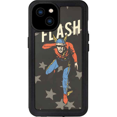 DC Comics The Flash Retro Action Pose iPhone 15 Plus Waterproof Case