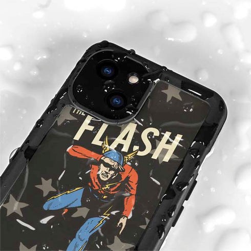 DC Comics The Flash Retro Action Pose iPhone 15 Plus Waterproof Case