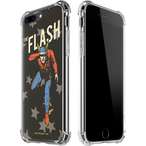 DC Comics The Flash Retro Action Pose iPhone 7/8 Plus Clear Case