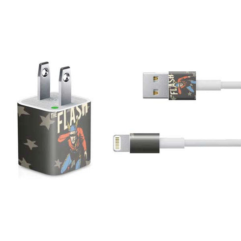 DC Comics The Flash Retro Action Pose iPhone Charger (5W USB) Skin