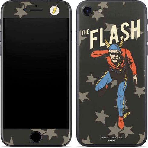 DC Comics The Flash Retro Action Pose iPhone SE (2nd & 3rd Gen) Skin