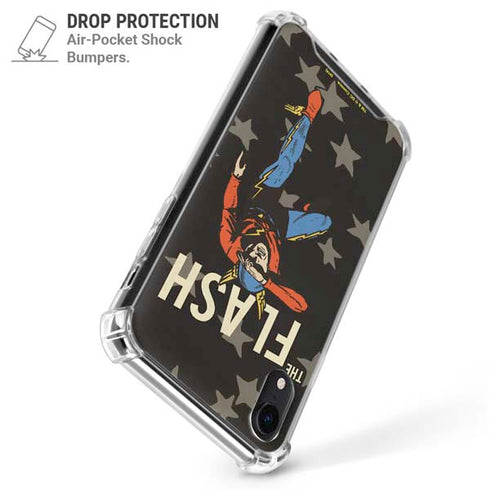 DC Comics The Flash Retro Action Pose iPhone XR Clear Case