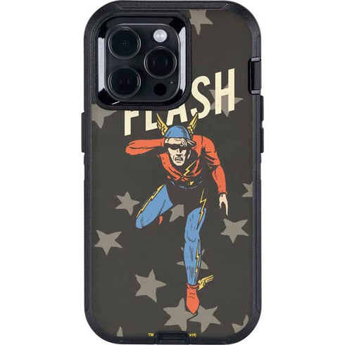 DC Comics The Flash Retro Action Pose Otterbox Defender iPhone Skin