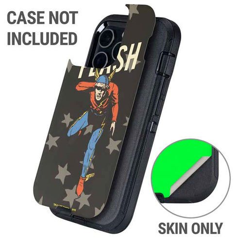 DC Comics The Flash Retro Action Pose Otterbox Defender iPhone Skin