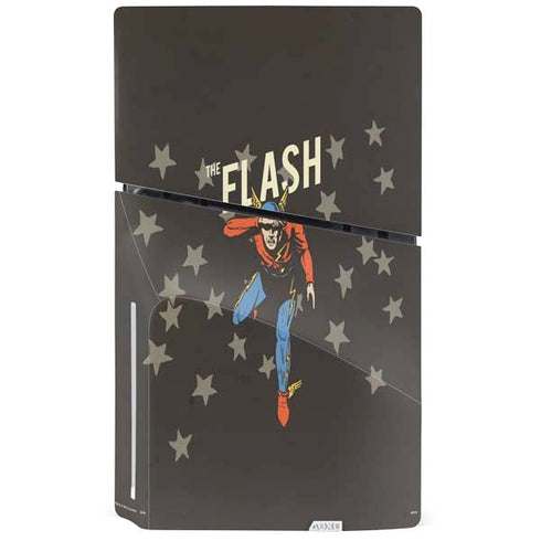 DC Comics The Flash Retro Action Pose PS5 Slim Disk Console Skin