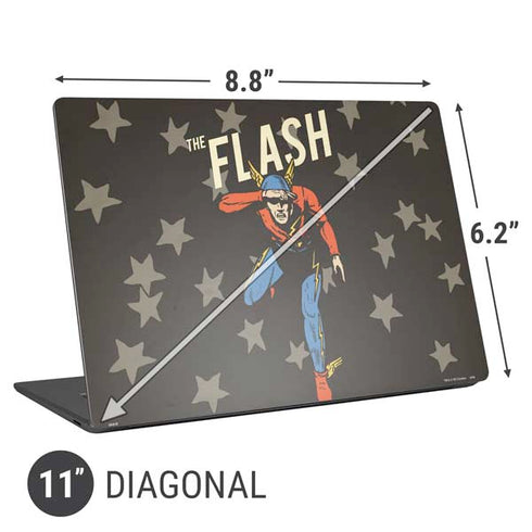 DC Comics The Flash Retro Action Pose Universal Laptop 11in (8.8 x 6.2in) Skin