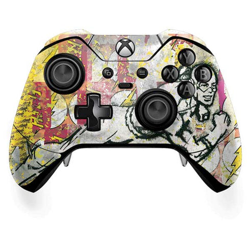 DC Comics The Flash Retro Abstract Running Pose Xbox One Elite Controller Skin
