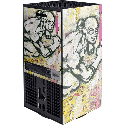 DC Comics The Flash Retro Abstract Running Pose Xbox Series X Console Skin