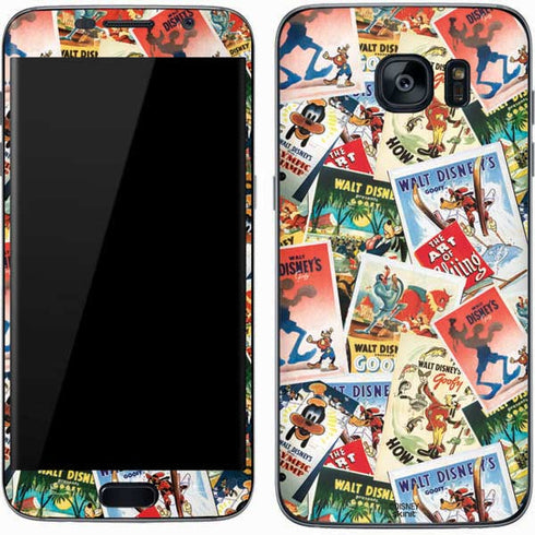 Disney Friends Retro Goofy Stamps Art Galaxy S7 Skin