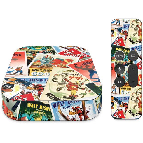 Disney Friends Retro Goofy Stamps Art Apple TV Skin
