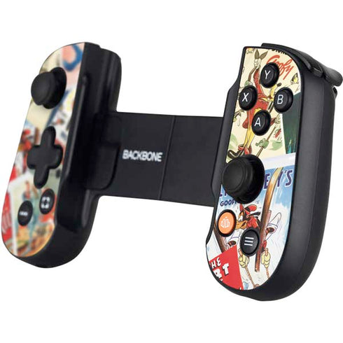 Disney Friends Retro Goofy Stamps Art Backbone One for iPhone Game Controller Skin