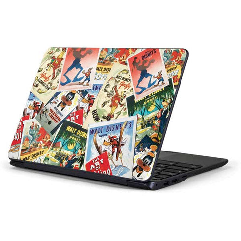 Disney Friends Retro Goofy Stamps Art Samsung Chromebook Skin