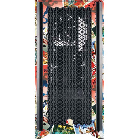 Disney Friends Retro Goofy Stamps Art Corsair 4000D Tempered Glass Mid-Tower ATX Case Skin