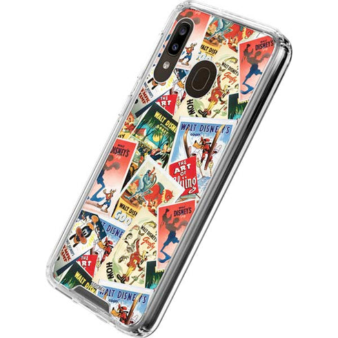 Disney Friends Retro Goofy Stamps Art Galaxy A30 Clear Case