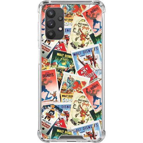 Disney Friends Retro Goofy Stamps Art Galaxy A32 5G Clear Case