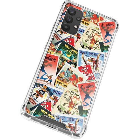 Disney Friends Retro Goofy Stamps Art Galaxy A32 5G Clear Case