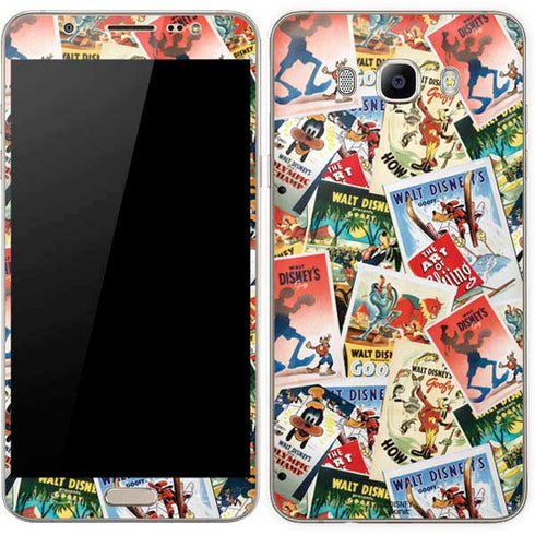 Disney Friends Retro Goofy Stamps Art Galaxy J7 Skin