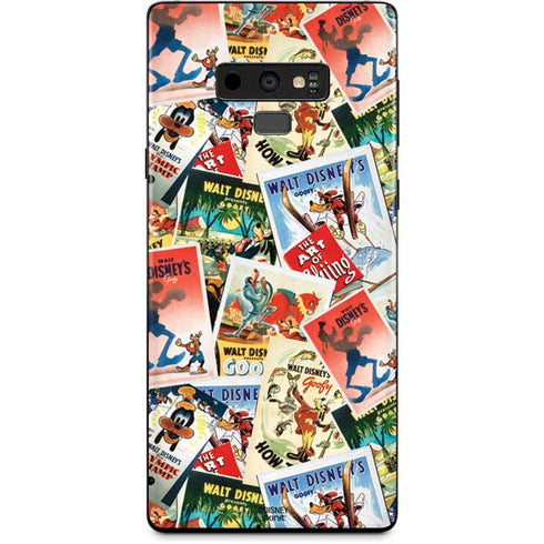 Disney Friends Retro Goofy Stamps Art Galaxy Note 9 Skin