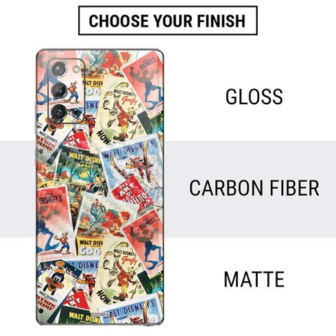 Disney Friends Retro Goofy Stamps Art Galaxy Note20 5G Skin
