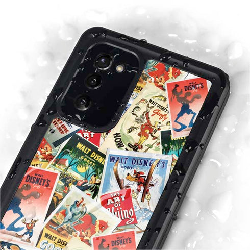 Disney Friends Retro Goofy Stamps Art Galaxy Note20 5G Waterproof Case