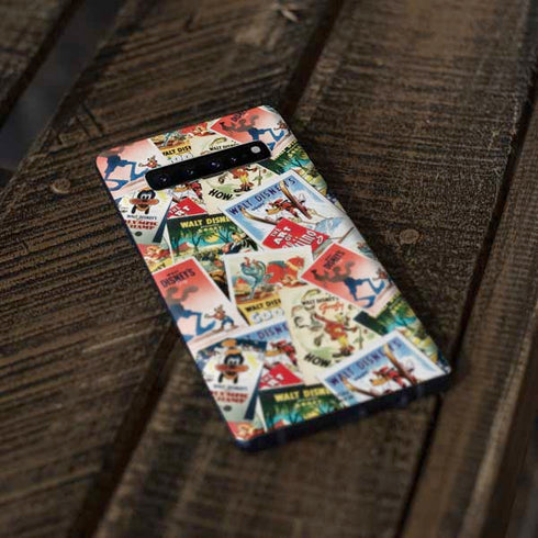 Disney Friends Retro Goofy Stamps Art Galaxy S10 Plus Skin