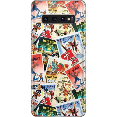 Disney Friends Retro Goofy Stamps Art Galaxy S10 Skin