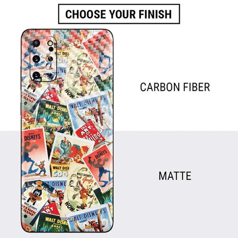 Disney Friends Retro Goofy Stamps Art Galaxy S20 Plus Skin