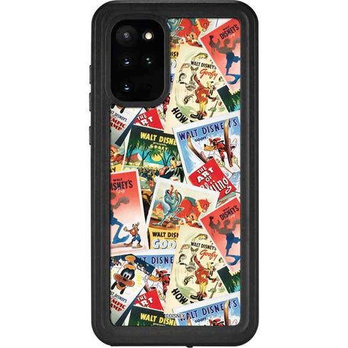 Disney Friends Retro Goofy Stamps Art Galaxy S20 Plus Waterproof Case
