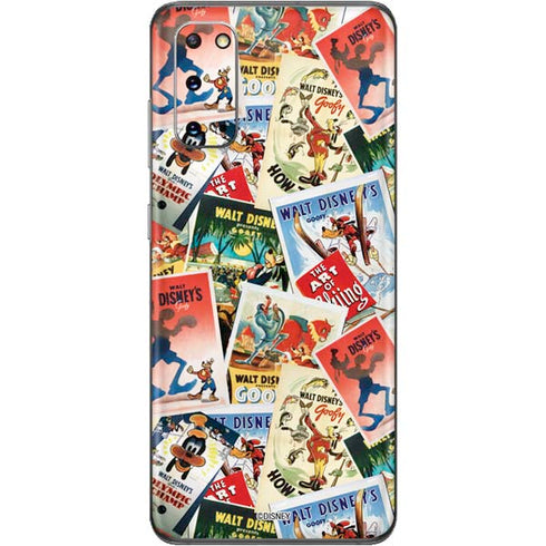 Disney Friends Retro Goofy Stamps Art Galaxy S20 Skin
