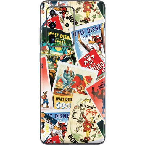 Disney Friends Retro Goofy Stamps Art Galaxy S20 Ultra 5G Skin