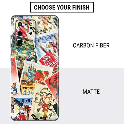 Disney Friends Retro Goofy Stamps Art Galaxy S20 Ultra 5G Skin