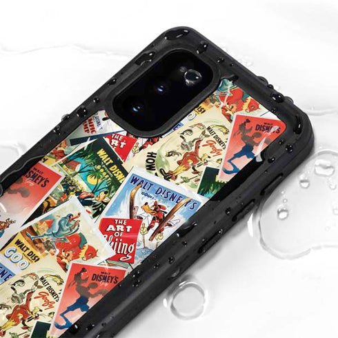 Disney Friends Retro Goofy Stamps Art Galaxy S20 Waterproof Case
