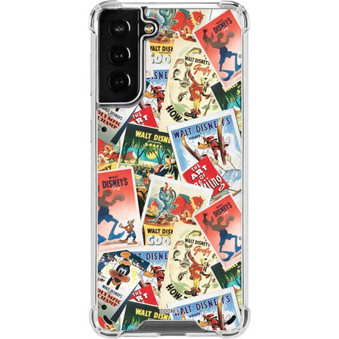 Disney Friends Retro Goofy Stamps Art Galaxy S21 Plus 5G Clear Case