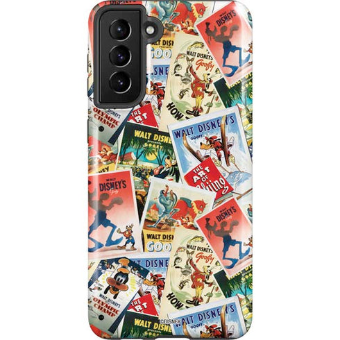 Disney Friends Retro Goofy Stamps Art Galaxy S21 Plus 5G Pro Case