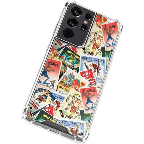 Disney Friends Retro Goofy Stamps Art Galaxy S21 Ultra 5G Clear Case