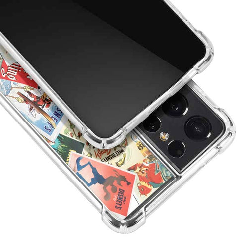 Disney Friends Retro Goofy Stamps Art Galaxy S21 Ultra 5G Clear Case