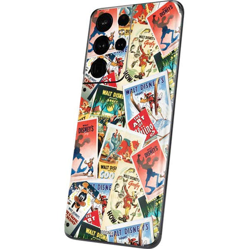Disney Friends Retro Goofy Stamps Art Galaxy S21 Ultra 5G Skin