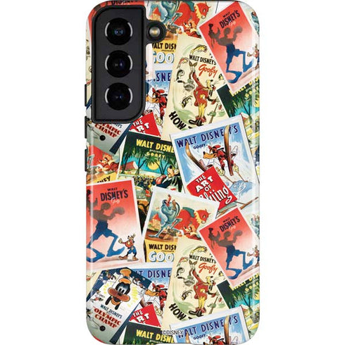 Disney Friends Retro Goofy Stamps Art Galaxy S22 Pro Case