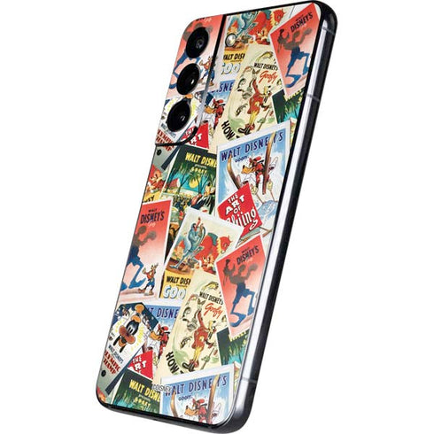 Disney Friends Retro Goofy Stamps Art Galaxy S22 Skin