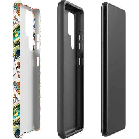 Disney Friends Retro Goofy Stamps Art Galaxy S22 Ultra Pro Case
